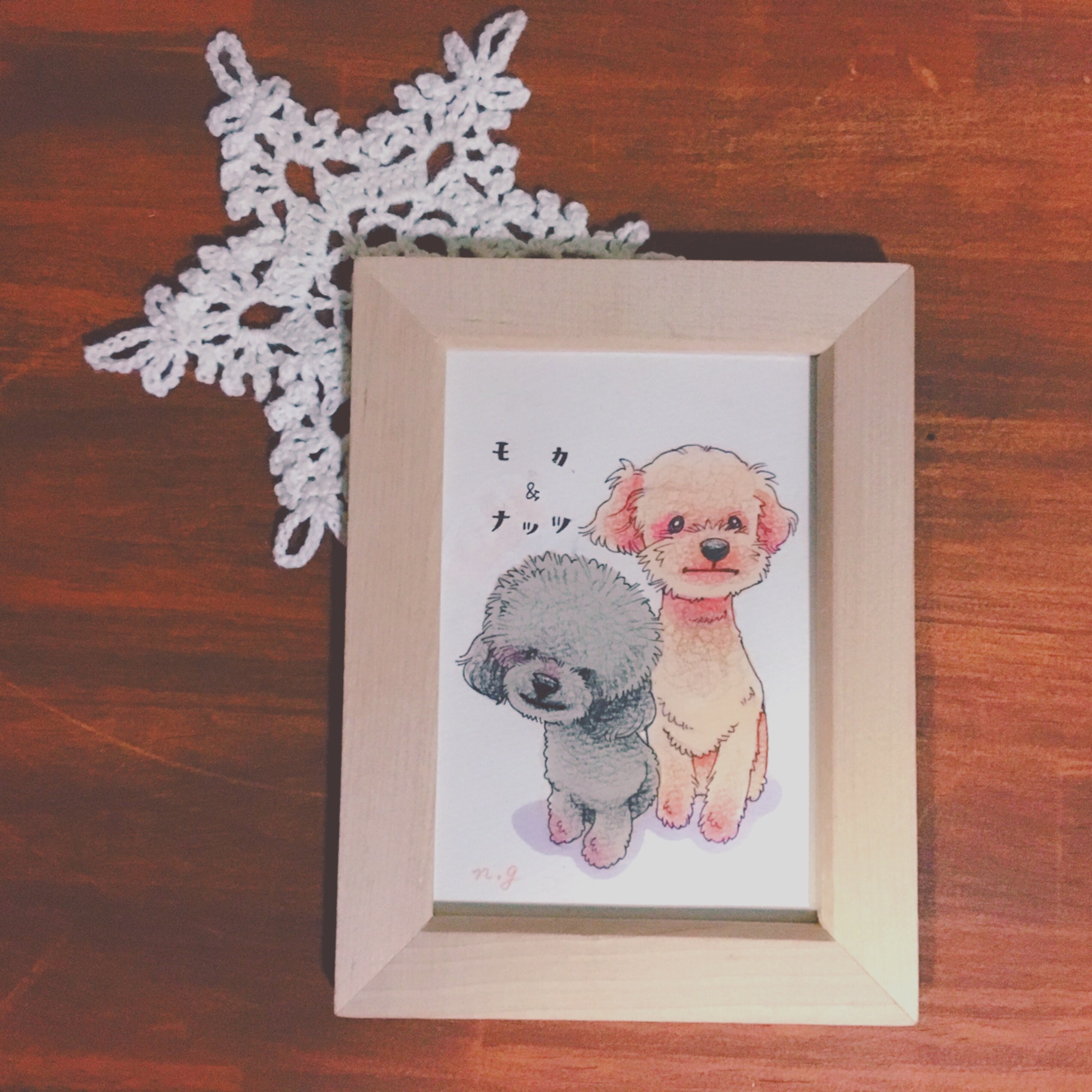 莉犬様専用☆犬・猫・うさぎ・ペット似顔絵イラストキーホルダー