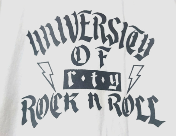 シンプルＴシャツ②《ホワイト》UNIVERSITY OF ROCK N ROLL 3枚目の画像