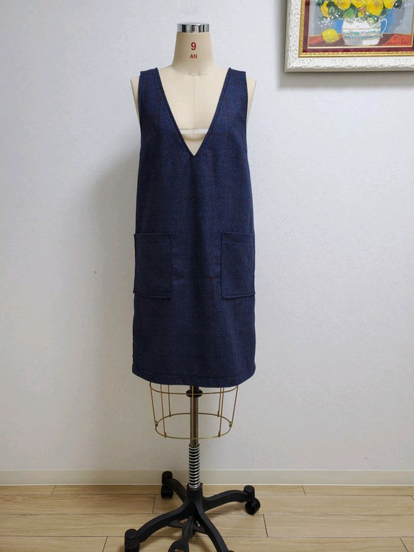 【サンプル価格】高級紳士用服地でジャンパースカート 1枚目の画像