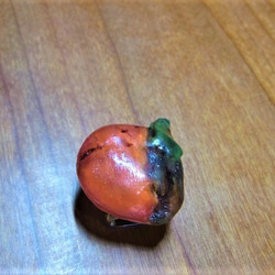 柿の帯留め　(柿のブローチ・柿のマグネット) 2枚目の画像
