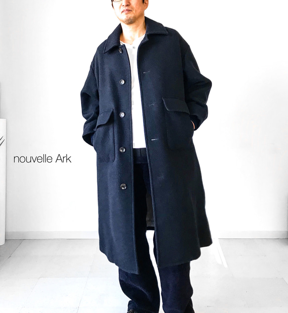 メンズ【men's】 最上質ラムウール メルトン素材 ドロップショルダー