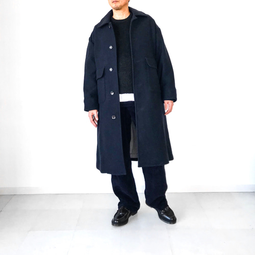 メンズ【men's】 最上質ラムウール メルトン素材 ドロップショルダー