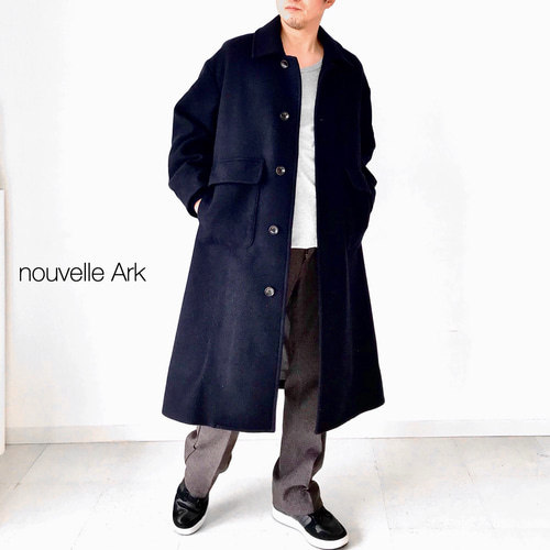 メンズ【men's】 最上質ラムウール メルトン素材 ドロップショルダー