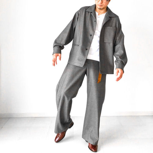 0メンズ【men's】《セットアップ》最上質ウールフラノ素材 千鳥