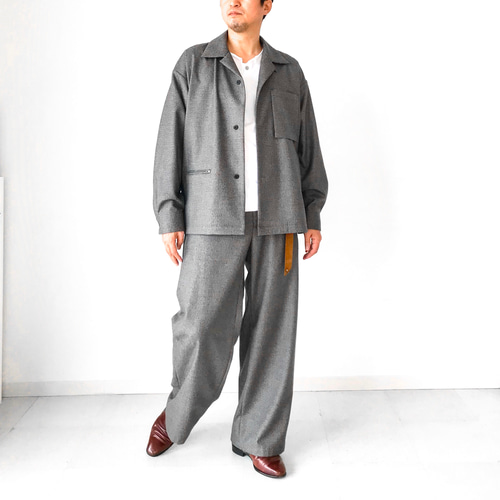 0メンズ【men's】《セットアップ》最上質ウールフラノ素材 千鳥 0メンズ【men's】《セットアップ》最上質ウールフラノ素材 千鳥