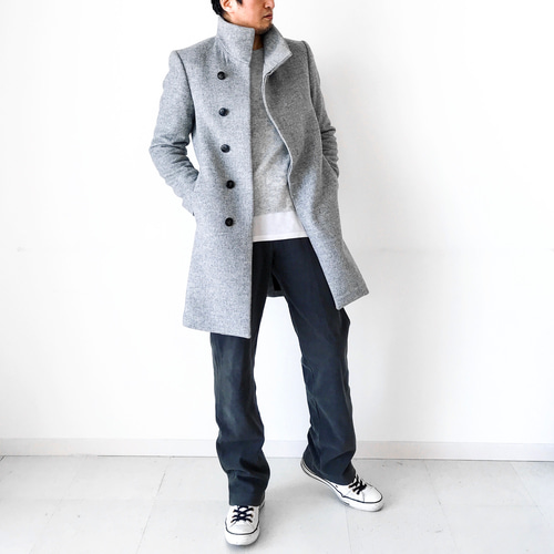 メンズ【men's】《ライトグレー色》 最上質ジロンラムウール素材 メンズ【men's】《ライトグレー色》 最上質ジロンラムウール素材