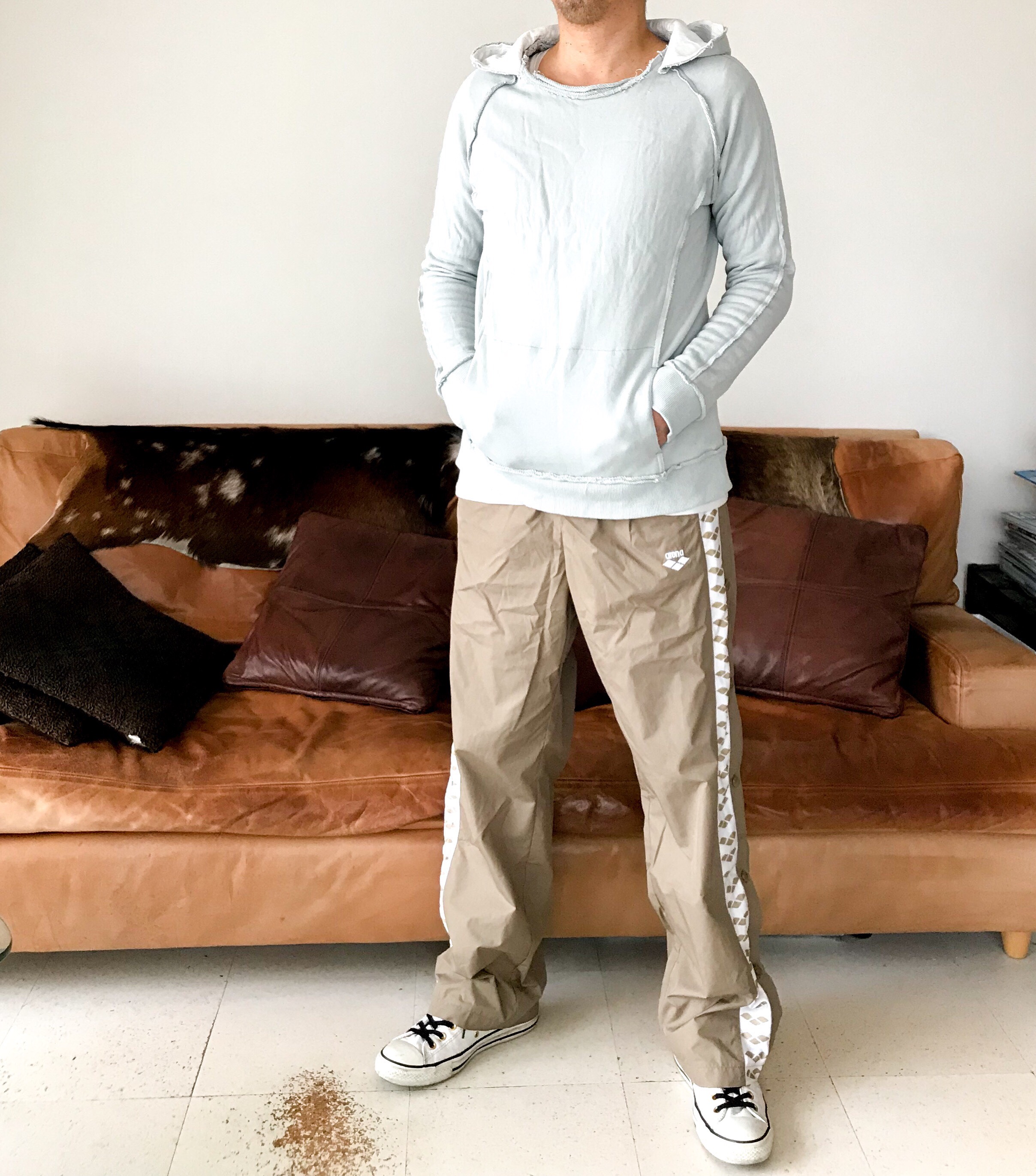 nouvelle Ark  オリジナル パーカー  フード カットソー  【スノーグレー色】