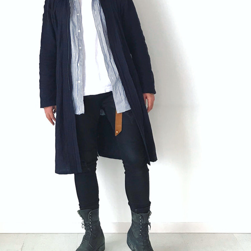 Paul Harnden モカグレー　リネン100 サイクリング　カーディガン Paul Harnden(ポールハーデン) リネンサイクリングカーデ モカ サイズ