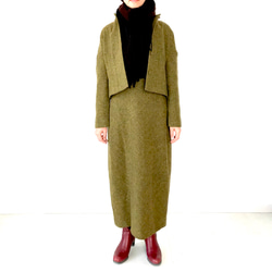 レディス【Ladies】英国羊毛混　高級ツィード 2ピース　スーツ 4枚目の画像