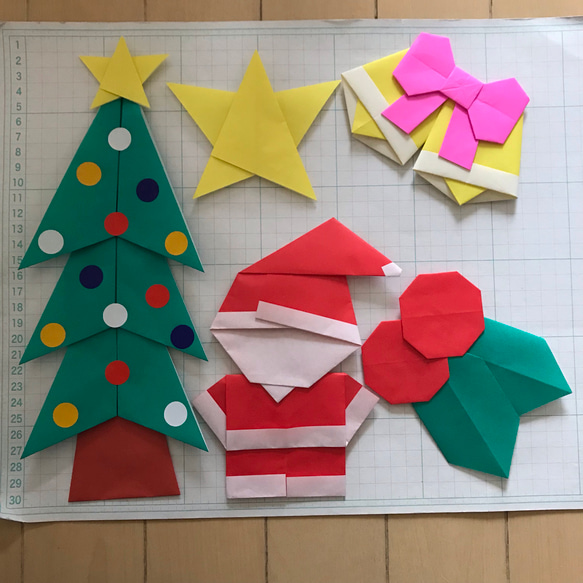折り紙 クリスマス飾りセット 壁面 施設 病院 保育園 2枚目の画像