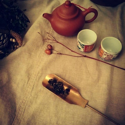 黃銅茶則 / 茶道具 ( 可刻英文名跟數字 )  / 簡約 / 手工茶具  / 手工黃銅咖啡匙 第1張的照片