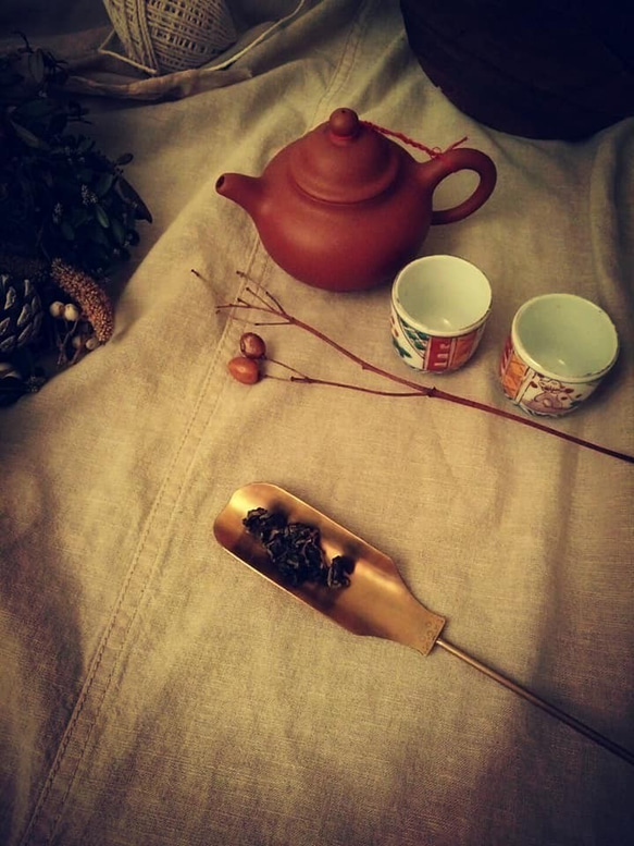 真鍮の茶/茶の小道具（英語の名前と番号で刻印することができます）/シンプル/手作りの茶セット/手作りの真ちゅうのコーヒースプーン 1枚目の画像