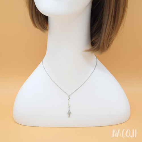 ヘレンド☆魚　フィッシュ☆ネックレス　ペンダントトップ☆ピンク 楽天市場】フィッシュボーンペンダント チェーン付き ネックレス