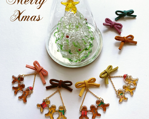 クリスマス　ジンジャーマンクッキーピアス クリスマス ジンジャーマンクッキーピアス ジンジャーブレッドマンの