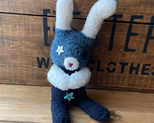 星の目のうさぎさん おへそ ぬいぐるみ sachi aruhi 通販 11198050