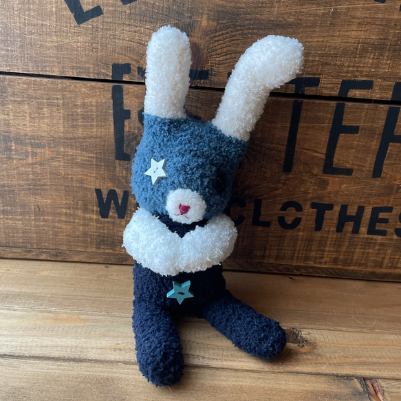 星の目のうさぎさん おへそ ぬいぐるみ sachi aruhi 通販 11198050