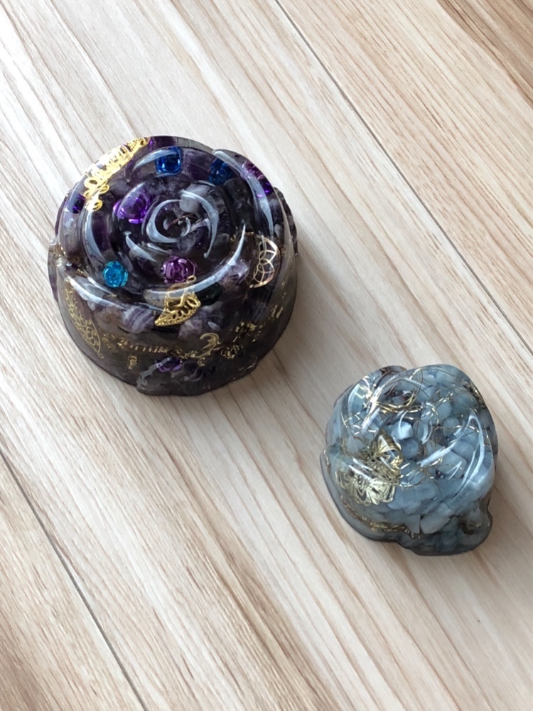 ローズ型　オルゴナイト　２個セット