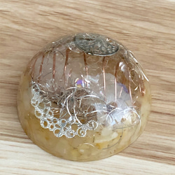 半球型　オルゴナイト イエローアベンチュリン 2枚目の画像
