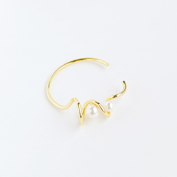 pearl x round and round gold bangle 1枚目の画像