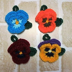 ☆3個セット☆北欧お花アクリルエコたわし☆No.1 毛糸 ☆花風☆Kei