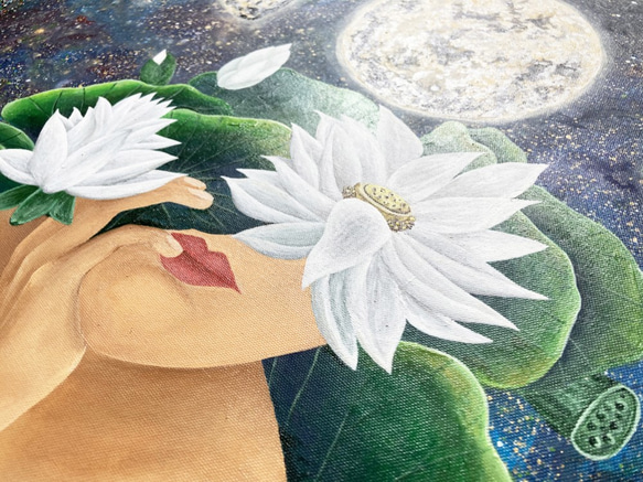 Customized Painting"Moon Whisper" Painting 72.5×60.5 cm 2枚目の画像
