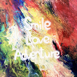 蝴蝶繪畫《在微笑、愛、探險中生活1 》" Live In Smile Love Adventure 1 第4張的照片