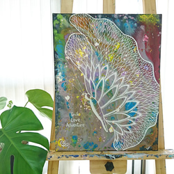 蝴蝶繪畫《真實的自己》Butterfly painting "Real Self " 第7張的照片