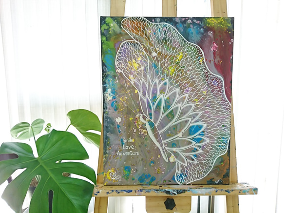 蝴蝶繪畫《真實的自己》Butterfly painting "Real Self " 第7張的照片