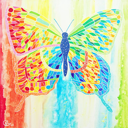 蝴蝶繪畫《讓色彩流入》butterfly painting "Let The Colors In" 第1張的照片