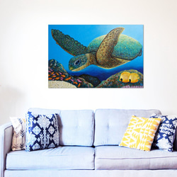 訂製繪畫《我們都來自海洋》Sea turtle painting "We All Come From The Ocean 第2張的照片