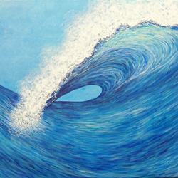 海洋繪畫《親吻海浪》ocean painting  "Kiss The Wave" 第1張的照片