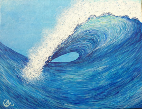 ｜Kiss The Wave｜Acrylic Painting 1枚目の画像
