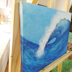 海洋繪畫《親吻海浪》ocean painting  "Kiss The Wave" 第4張的照片