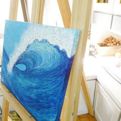 海洋繪畫《親吻海浪》ocean painting  "Kiss The Wave" 第5張的照片