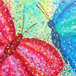 蝴蝶繪畫《享受當下1》butterfly painting "Enjoy Present 1" 第2張的照片