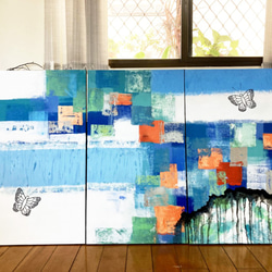 ｜Just Flow 4｜Abstract Acrylic Painting 70 x 120 cm Canvas 2枚目の画像