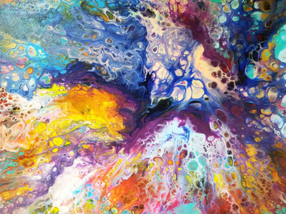 抽象繪畫《美好的一天，地球1》 abstract painting " Good Day, Earth 1 " 第3張的照片