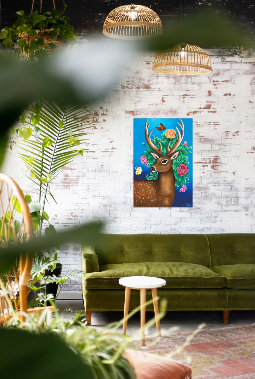 The Beauty｜Deer Acrylic Painting