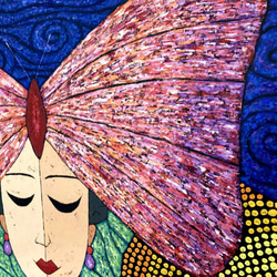蝴蝶女孩繪畫《生命流動2》Butterfly Girl Painting "Flow Of Life 2" 第3張的照片
