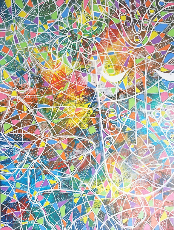 ｜Flow Of Heart 3｜Contemporary Painting 60 x 80 cm Canvas 1枚目の画像