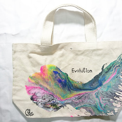 ｜Evolution 進化 3｜ 壓克力顏料手繪提袋  Hand Drawn Bag 第9張的照片