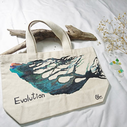 ｜Evolution 進化 7｜ 壓克力顏料手繪提袋  Hand Drawn Bag 第9張的照片