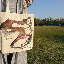 ｜Evolution 進化15｜ 壓克力顏料手繪提袋  Hand Drawn Bag 第4張的照片