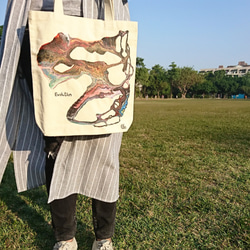｜Evolution 進化15｜ 壓克力顏料手繪提袋  Hand Drawn Bag 第5張的照片