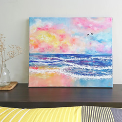 Customized｜Say Hi To My Ocean 1｜ Painting 45.5×38 cm Canvas 2枚目の画像