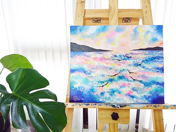 ｜Say Hi To My Ocean 4｜ Painting 45.5×38 cm Canvas 3枚目の画像