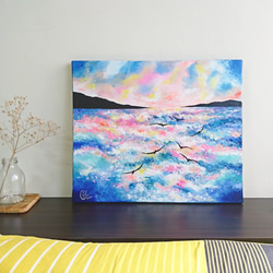 ｜Say Hi To My Ocean 4｜ Painting 45.5×38 cm Canvas 4枚目の画像