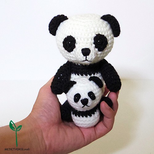 多肉の見張り番/パンダ子パンダ 編みぐるみ あみぐるみ MEDETASHI2