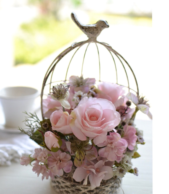 アートフラワー鉢花とフィギュア 造花 シルクフラワー 『アートミニカメリア パープル P-9803-80