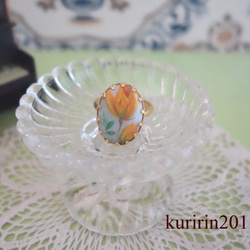 ☆Vintage☆Yellow rose ring♪ 3枚目の画像